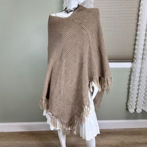 Jones New York Sport Wool Alpaca Knit Poncho / Wrap Skirt – One Size